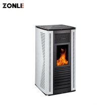 Burning Heating Stove White Indoor Wooden Glass Double Door Designs Cheap Wood Pellet Stove